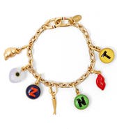 Clare V. Chain Charm Bracelet