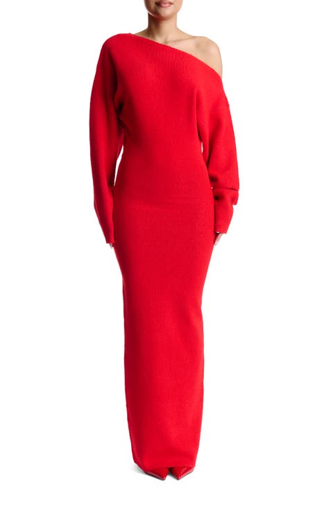 Esme Star Lurex One Shoulder Knit Dress | KITRI Studio