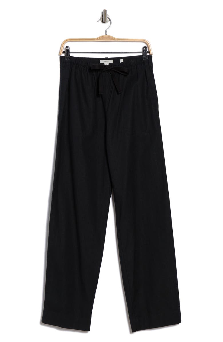 Vince Tie Front Pull-On Pants, Alternate, color, Black