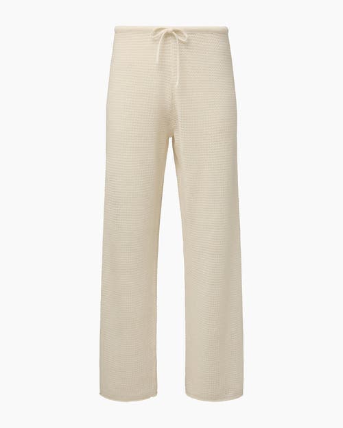 Onia Linen Knit Drawstring Pant In White