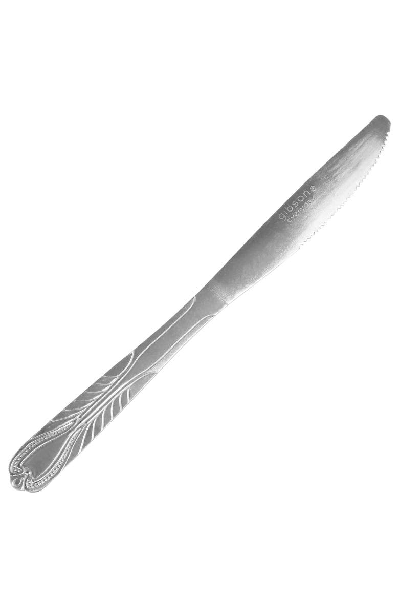 Gibson Everyday Jasper 18 Piece Dinner Knife Set, Alternate, color, Silver