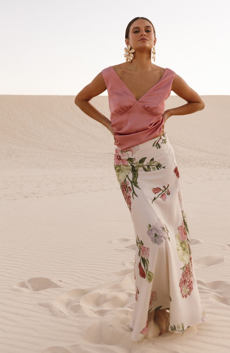 Petal & Pup Evie Floral Maxi Skirt, Alternate, color, 