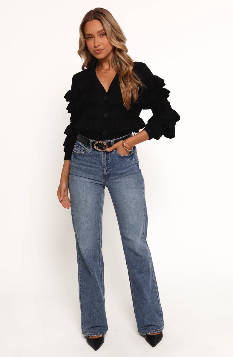 Petal & Pup Hayworth Ruffle Sleeve Cardigan, Alternate, color, 