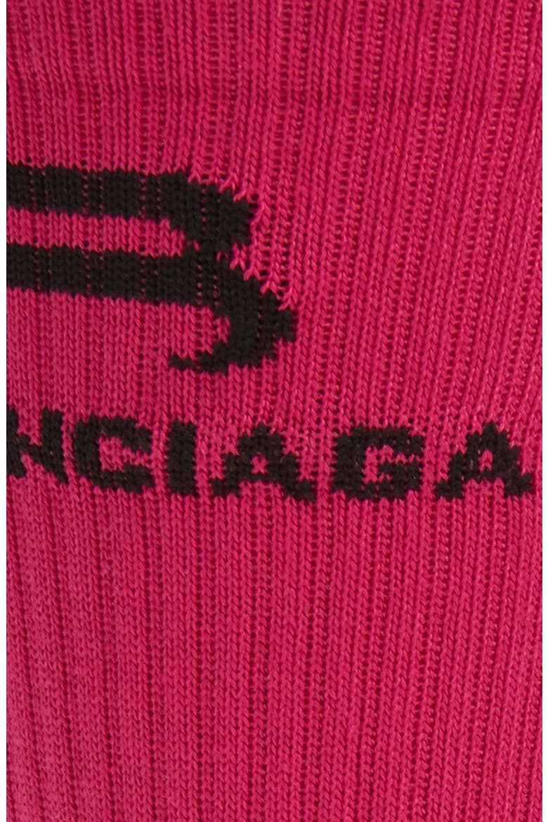 Logo Socks, Alternate, color, FUXIA/ BLACK