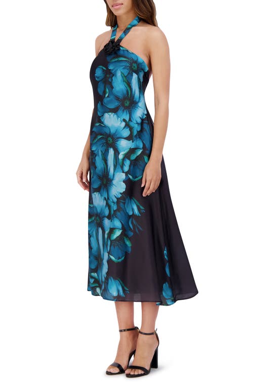 Siena Charmuse Printed Halter Dress In Multi