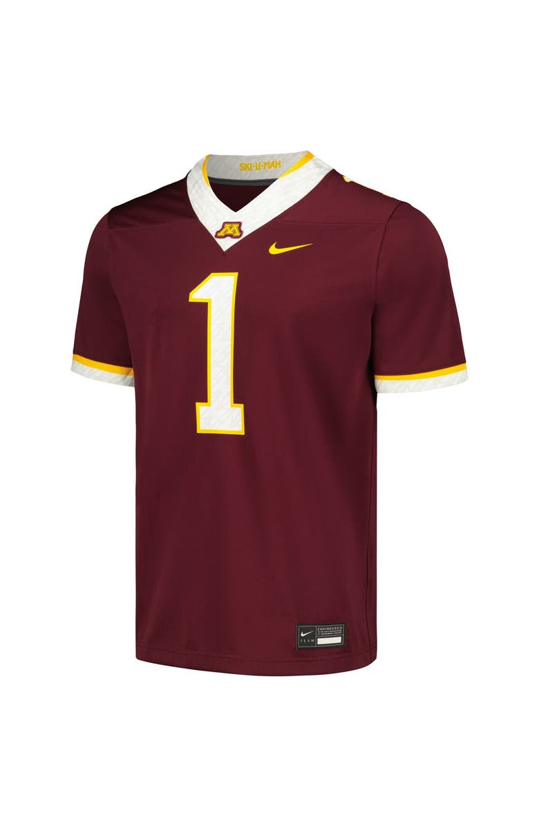 Nike Men's Nike #1 Maroon Minnesota Golden Gophers Untouchable Football Replica Jersey, Alternate, color, Maroon
