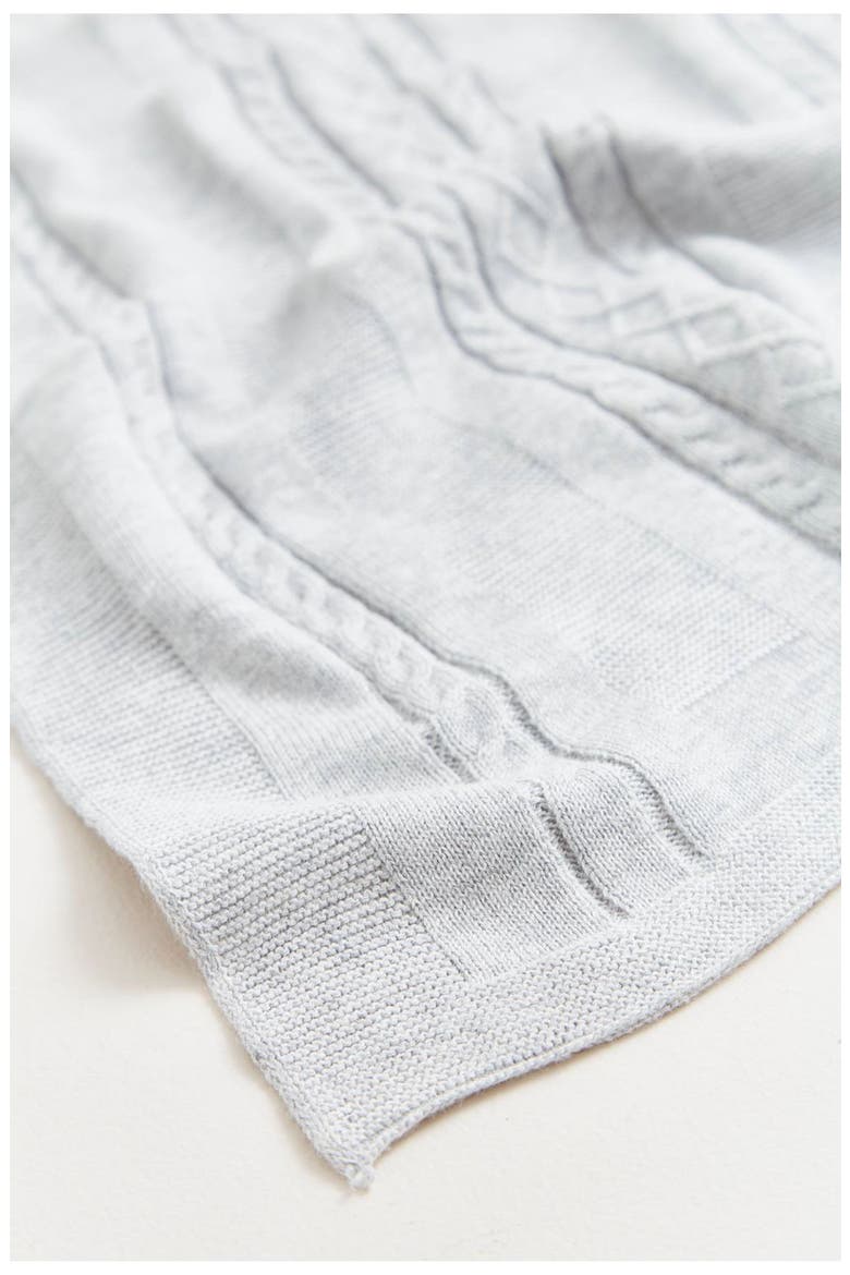 Premium Cotton My First Knit Knitted Blanket for Infant, Alternate, color, Grey
