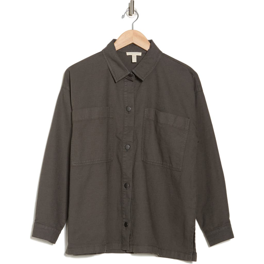 Eileen Fisher Classic Boxy Long Sleeve Button-up Shirt