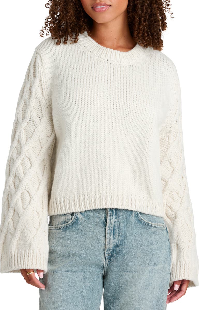 Splendid Ember Crewneck Sweater, Main, color, Pale Oak