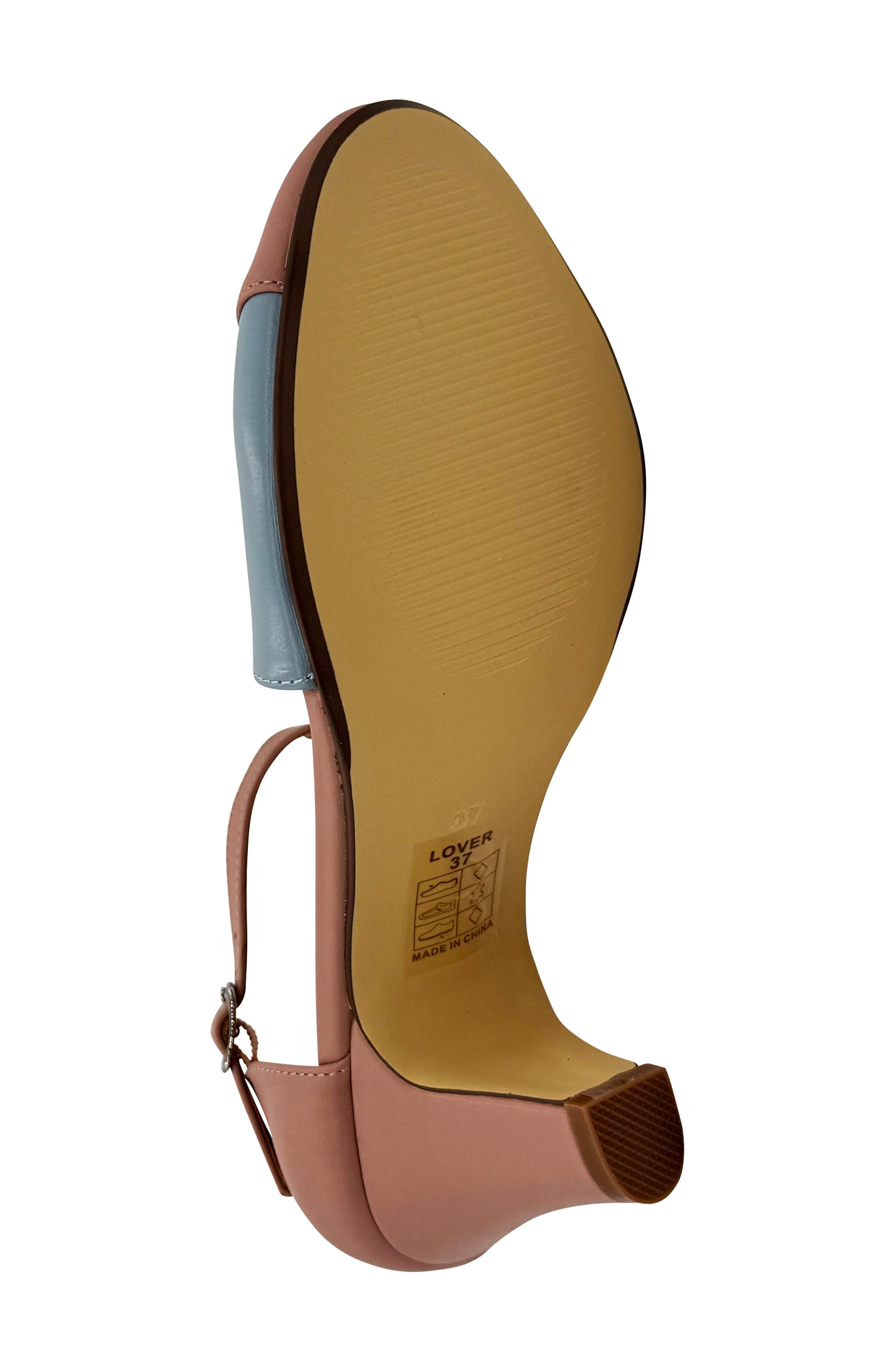 Lover Ankle Strap Pump, Alternate, color, BLUE/ PINK