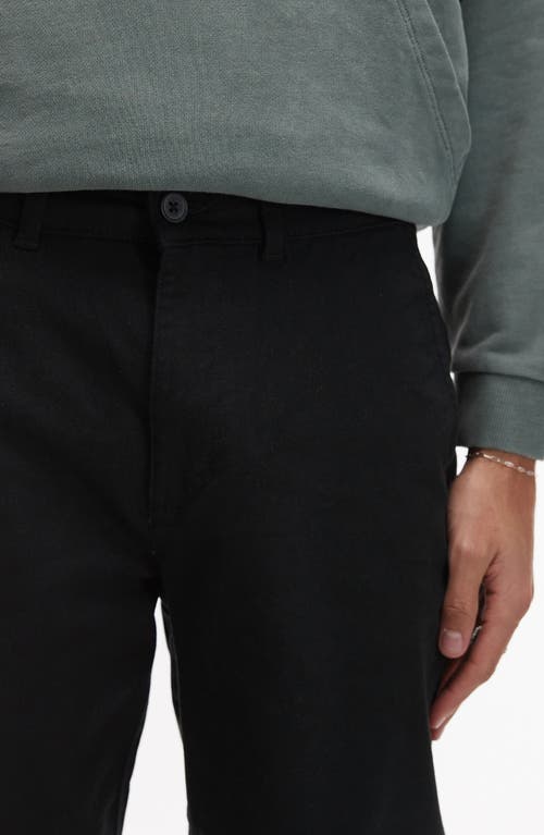 Topman Slim Fit Stretch Cotton Chinos In Black