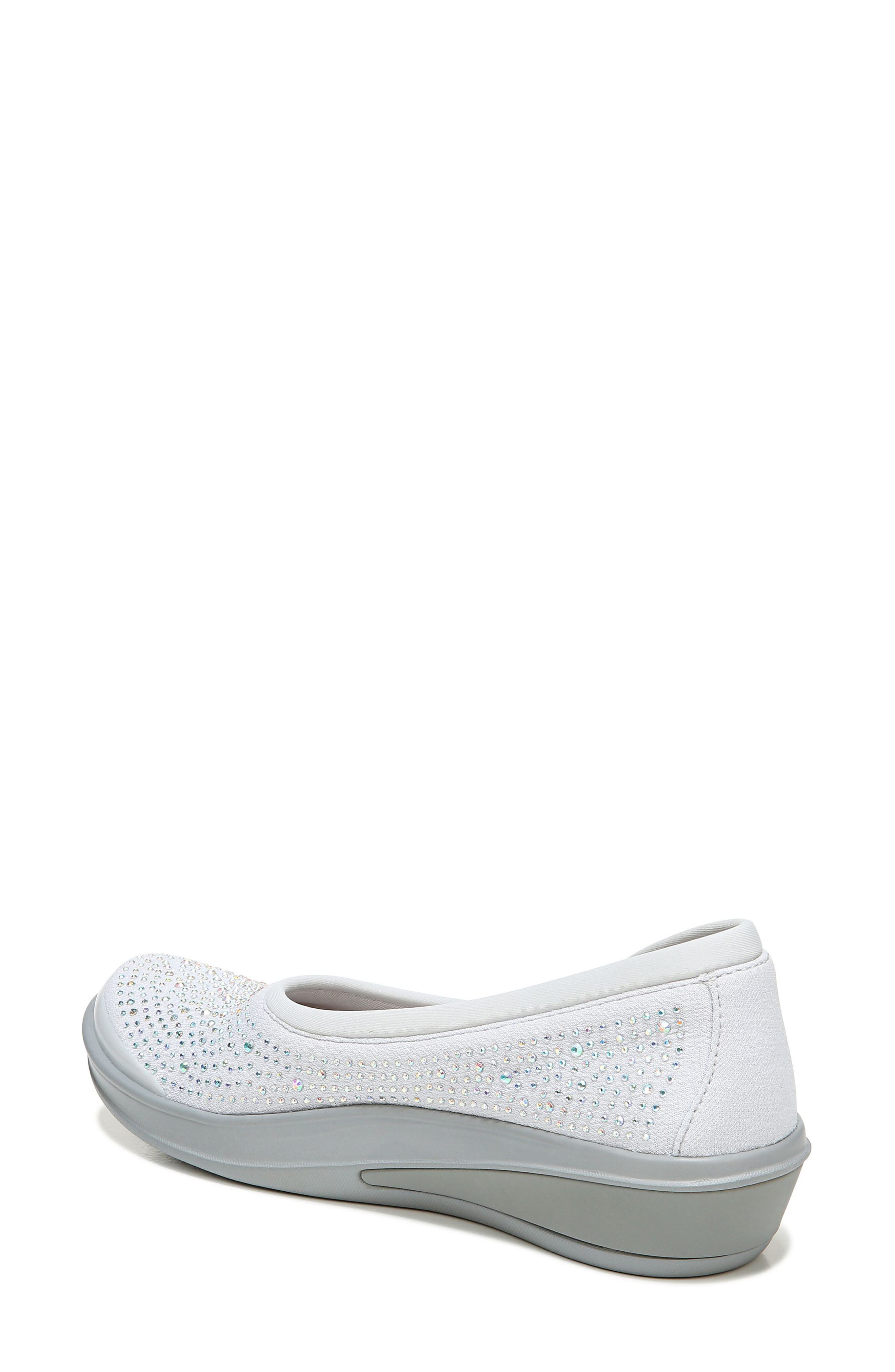 Moonlight Skimmer Flat, Alternate, color, SILVER FABRIC