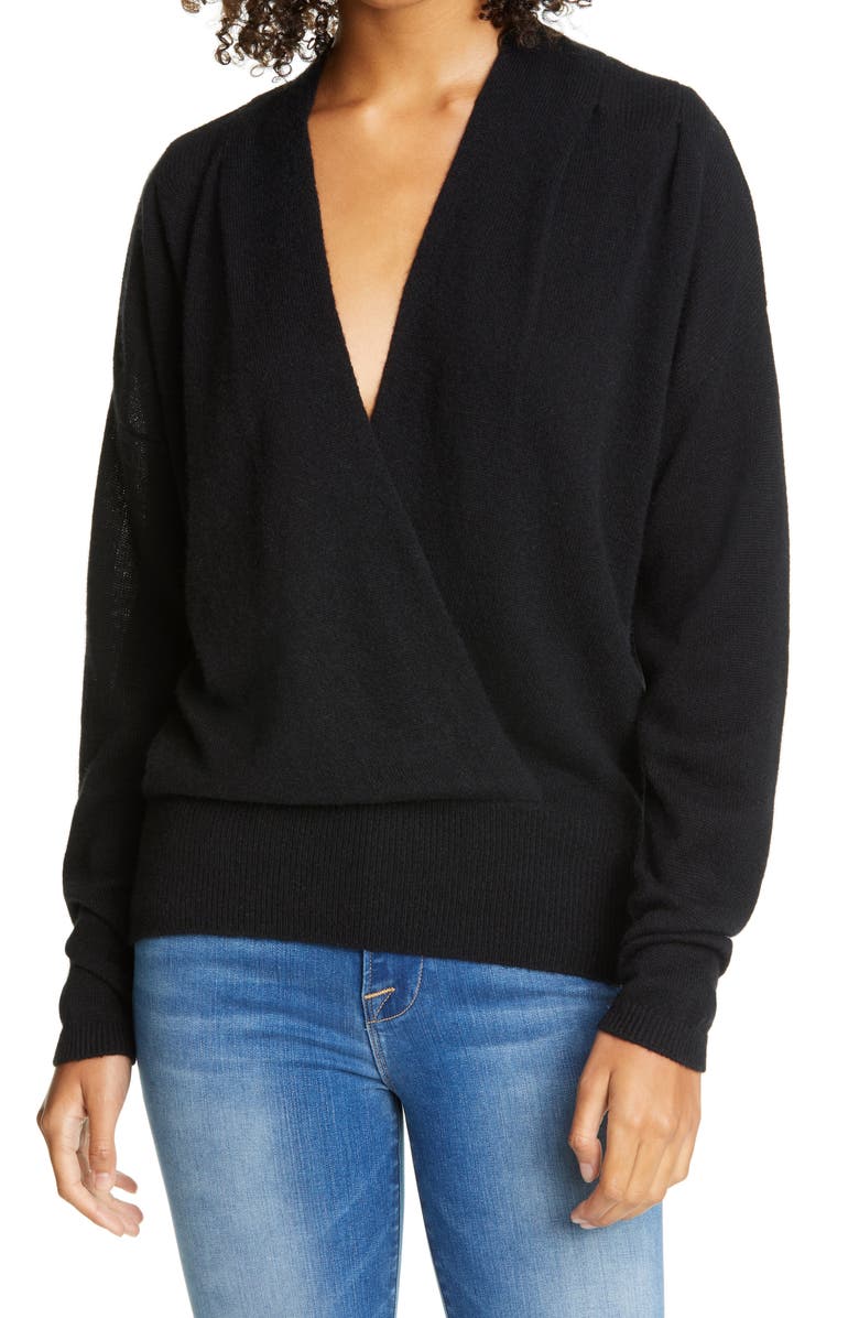 FRAME Surplice Wool & Cashmere Sweater, Main, color, 