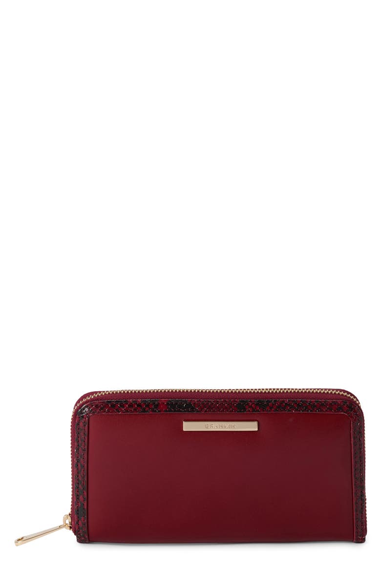 Suri Leather Zip Wallet, Main, color, EMBRACE