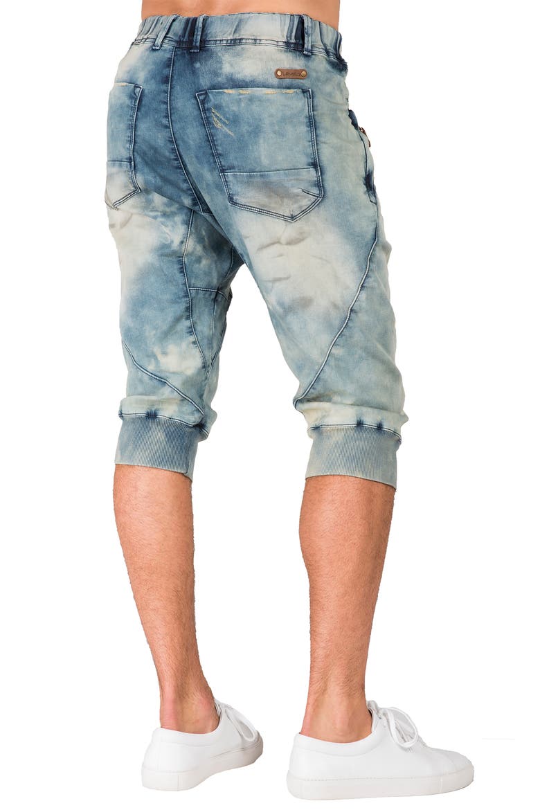 Denim Wash Capri Joggers, Alternate, color, MOJAVE