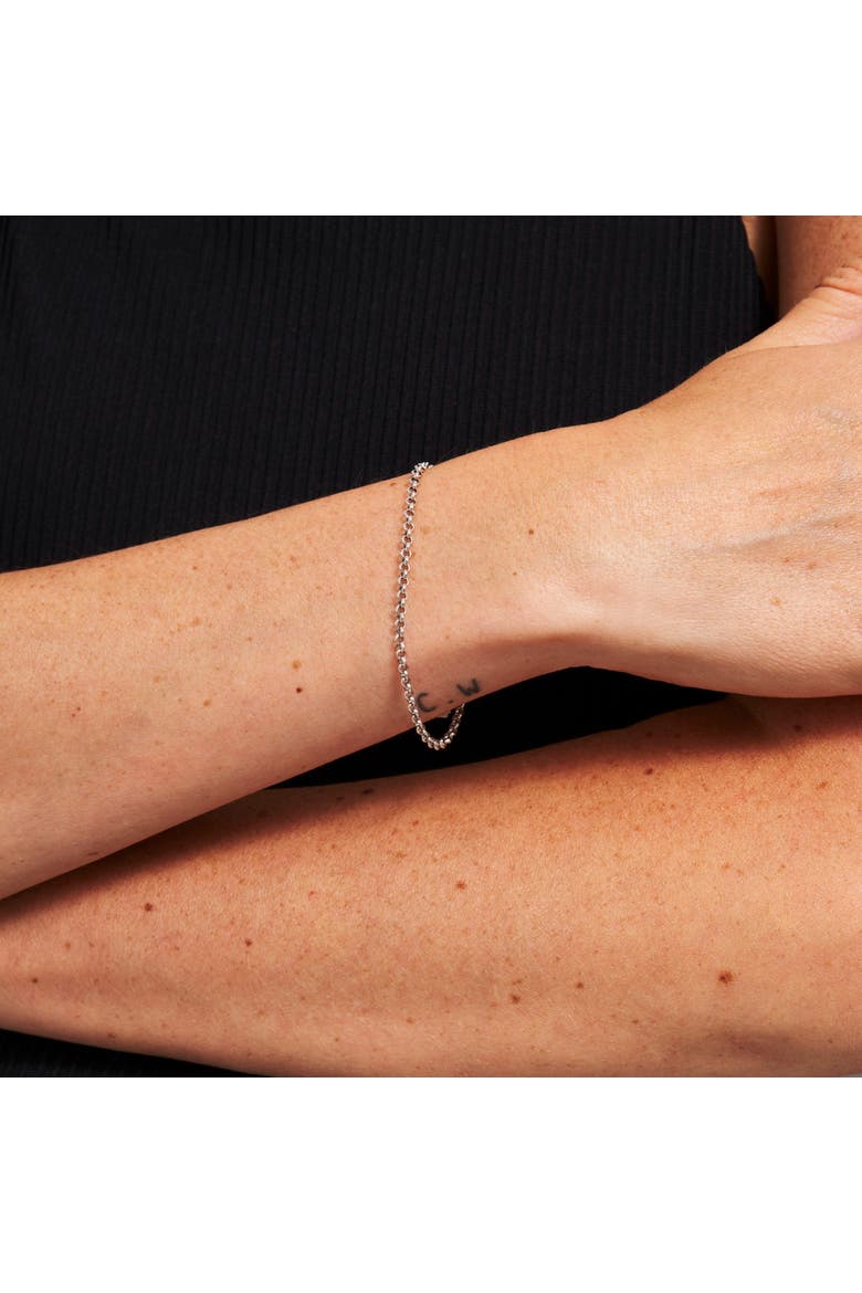 Rolo Chain Bracelet, Alternate, color, Platinum