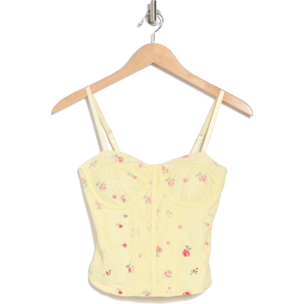 Madden Girl Lace Trim Corset Top