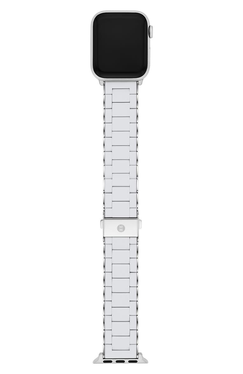 MICHELE Silicone Apple Watch<sup>®</sup> Watchband, Alternate, color, Gray / Silver