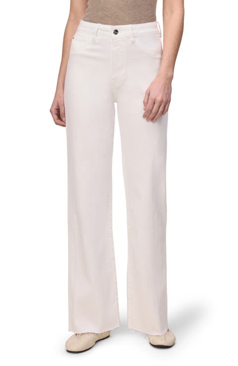 SAT '90s Raw Hem Straight Leg Jeans (Optic)