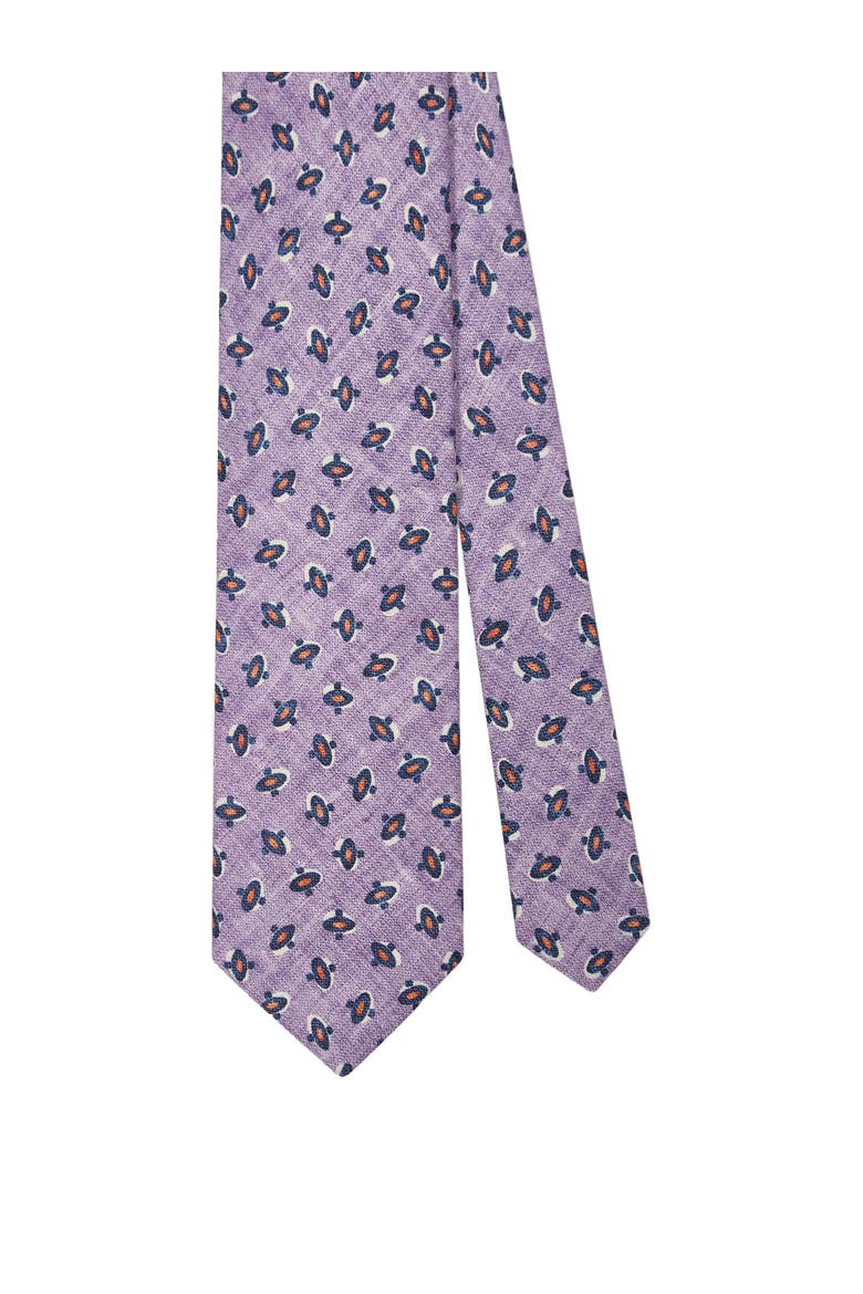 Robert Geometric Print Best of Class Necktie, Main, color, Lavender