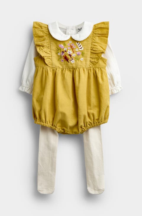 Kids' 3-piece Romper And Bodysuit Set (baby)