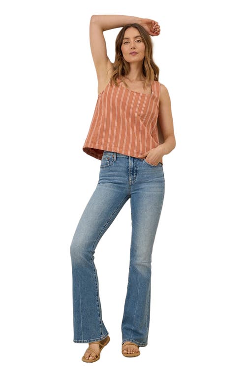 Pact Canopy Linen Square Neck Tank Made With Organic Cotton In Orange