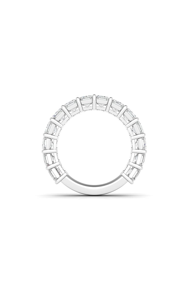 HauteCarat Emerald Cut Lab Created Diamond Eternity Ring, Alternate, color, White Gold