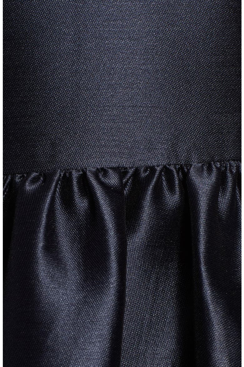 bow back fit & flare dress, Alternate, color, RICH NAVY