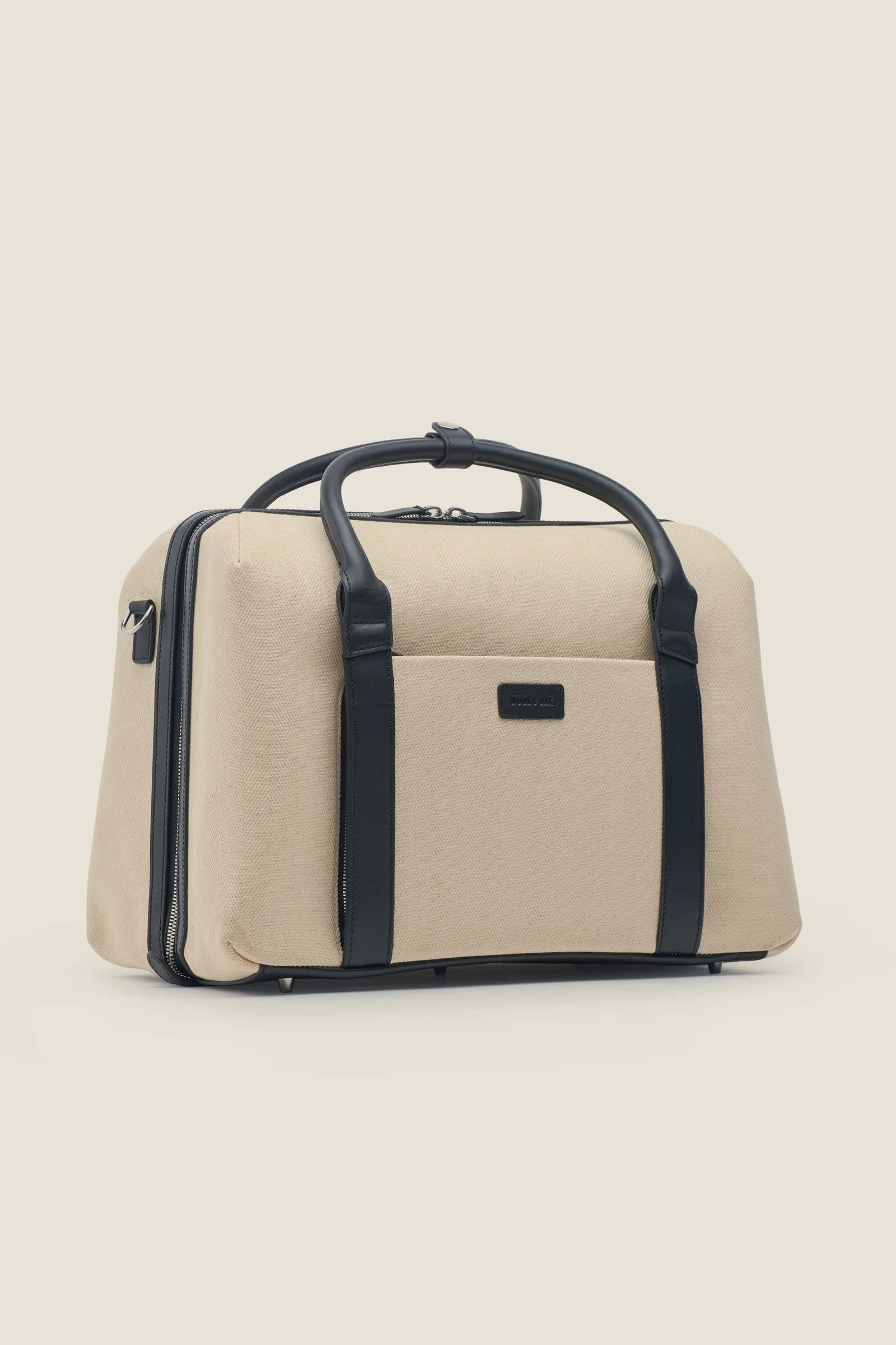 Duffle Suitcase Convertible Underseat Herringbone Weekender, Alternate, color, Herringbone Black
