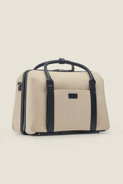 Duffle Suitcase Convertible Underseat Herringbone Weekender