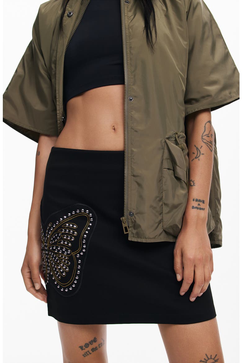 Fal Bangkok Miniskirt, Alternate, color, BLACK