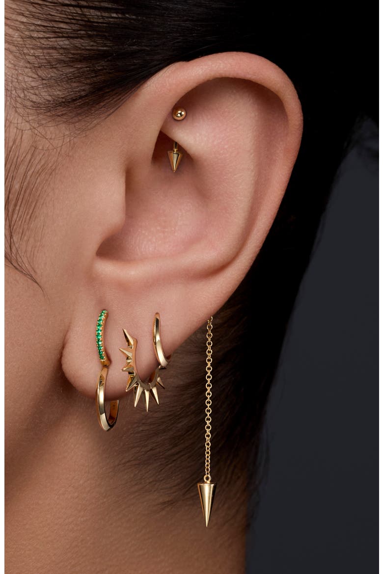 Spike Pendulum Charm, Alternate, color, 14K YELLOW GOLD