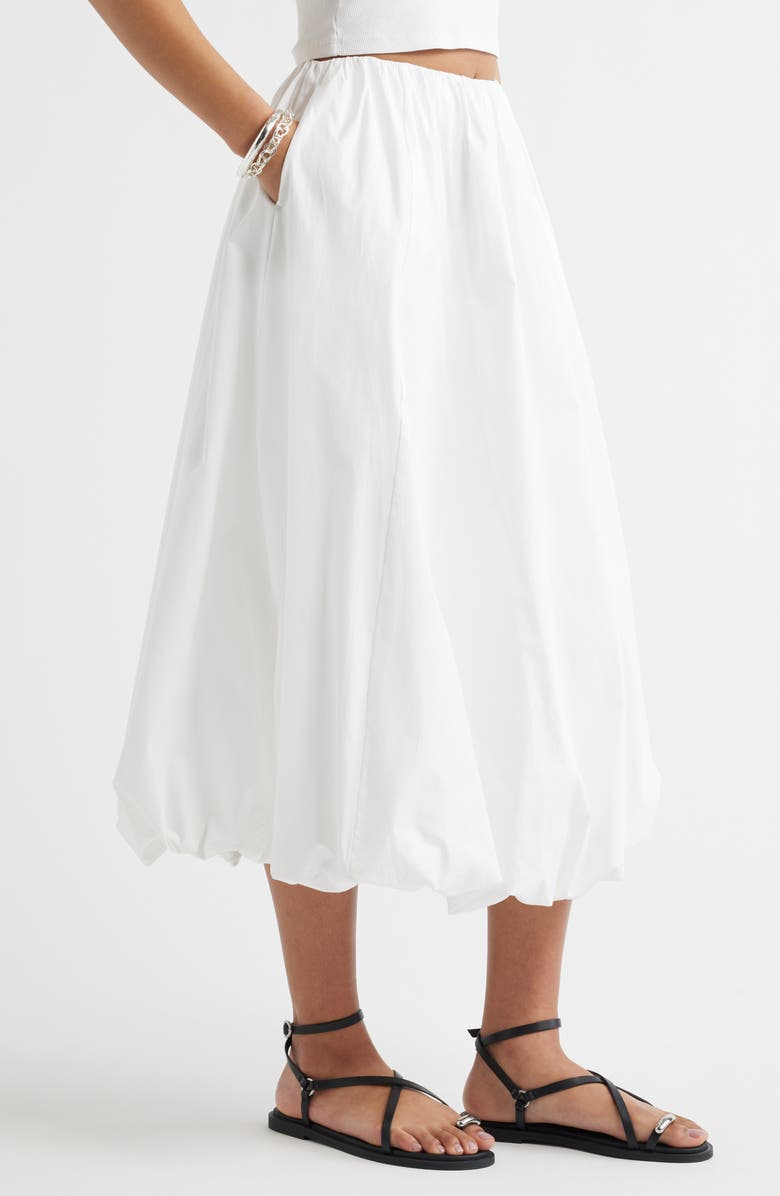 Open Edit Bubble Midi Skirt, Alternate, color, White