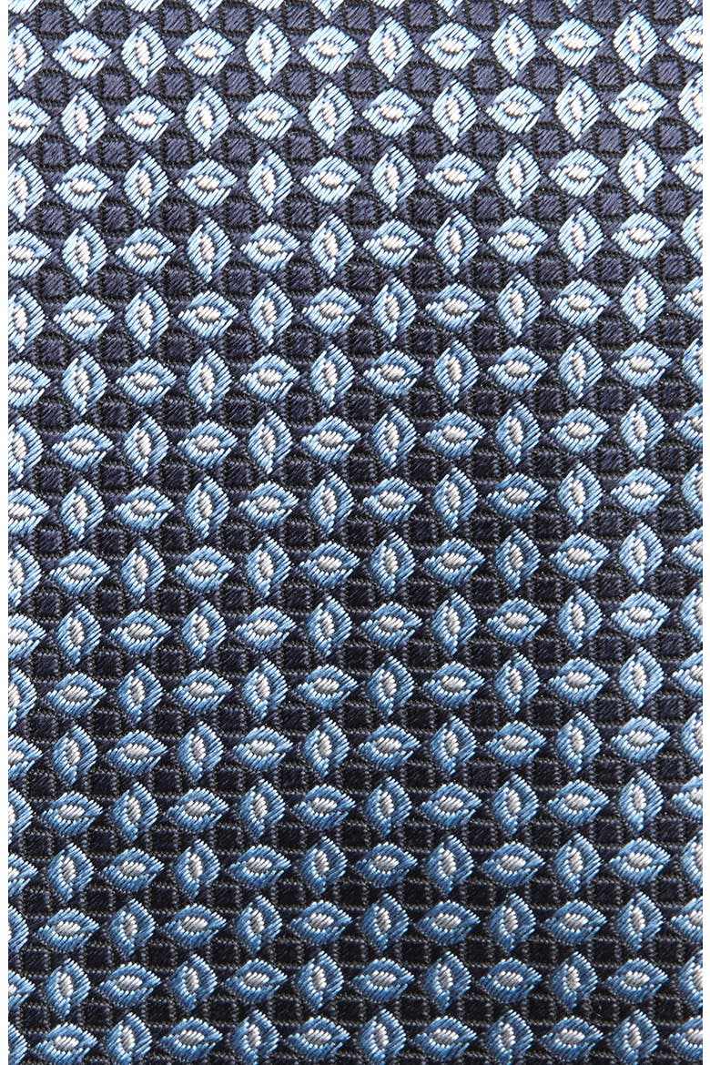 Cinque Pieghe Geo Jacquard Silk Tie, Alternate, color, NAVY