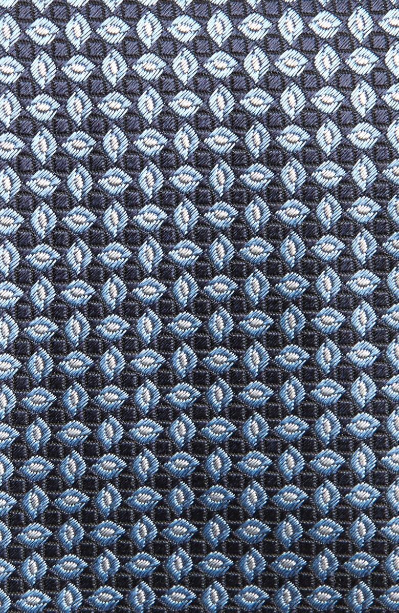 ZEGNA TIES Cinque Pieghe Geo Jacquard Silk Tie, Alternate, color, Navy