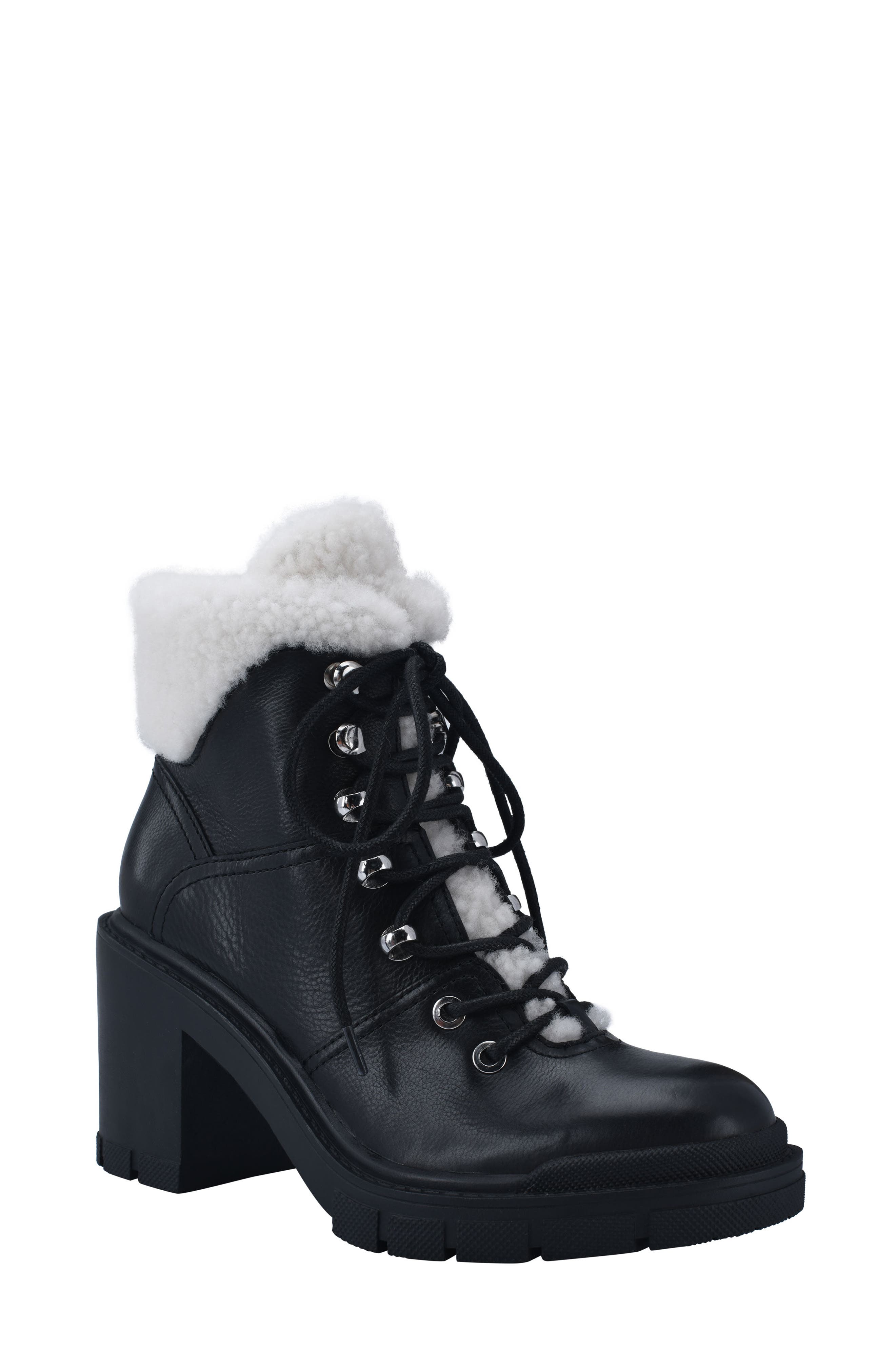 Marc Fisher LTD Marc Fisher Vacinta Genuine Shearling Bootie, Main, color, 