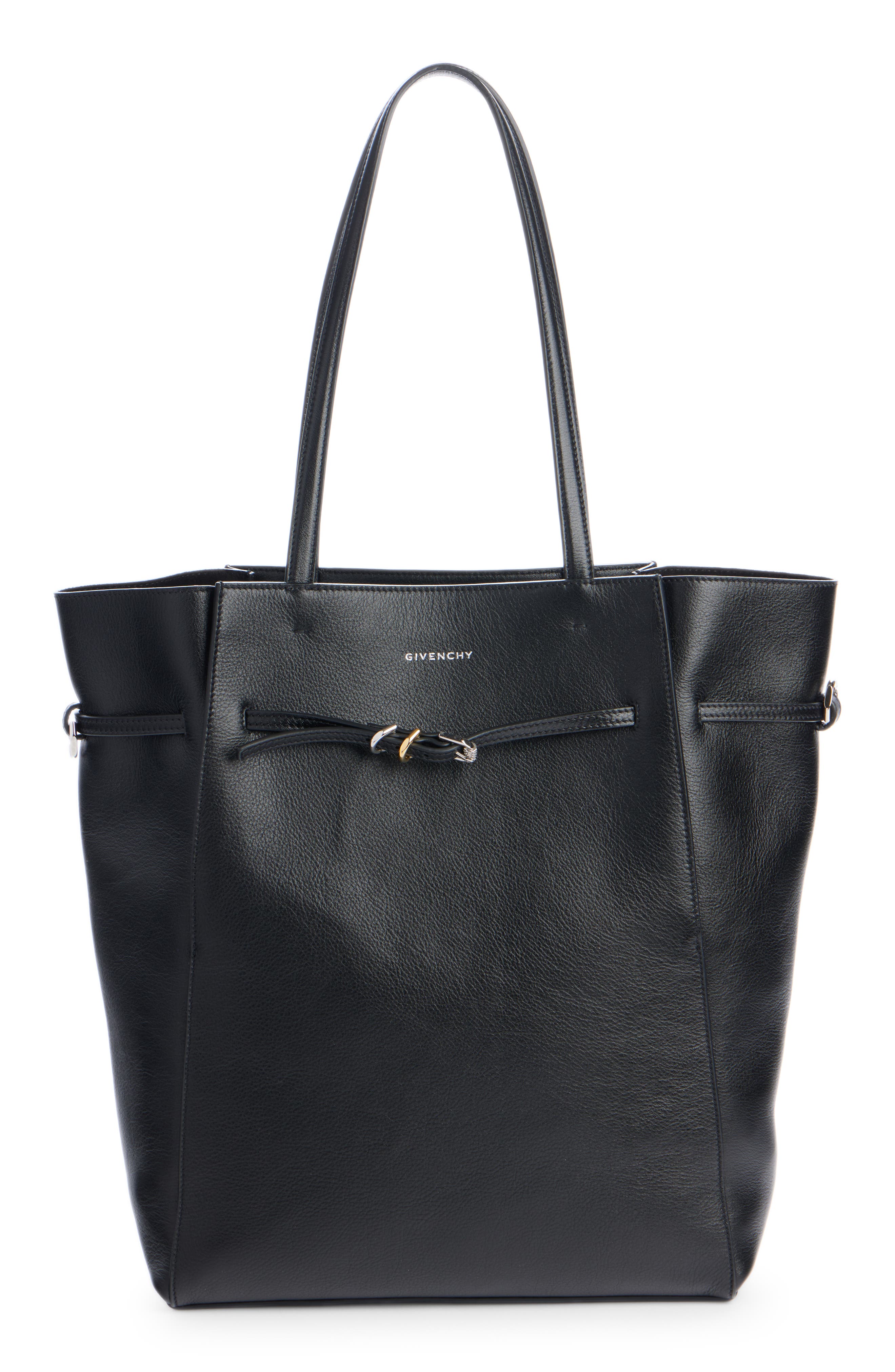 Givenchy Medium Voyou Belted Leather Tote, Main, color, 