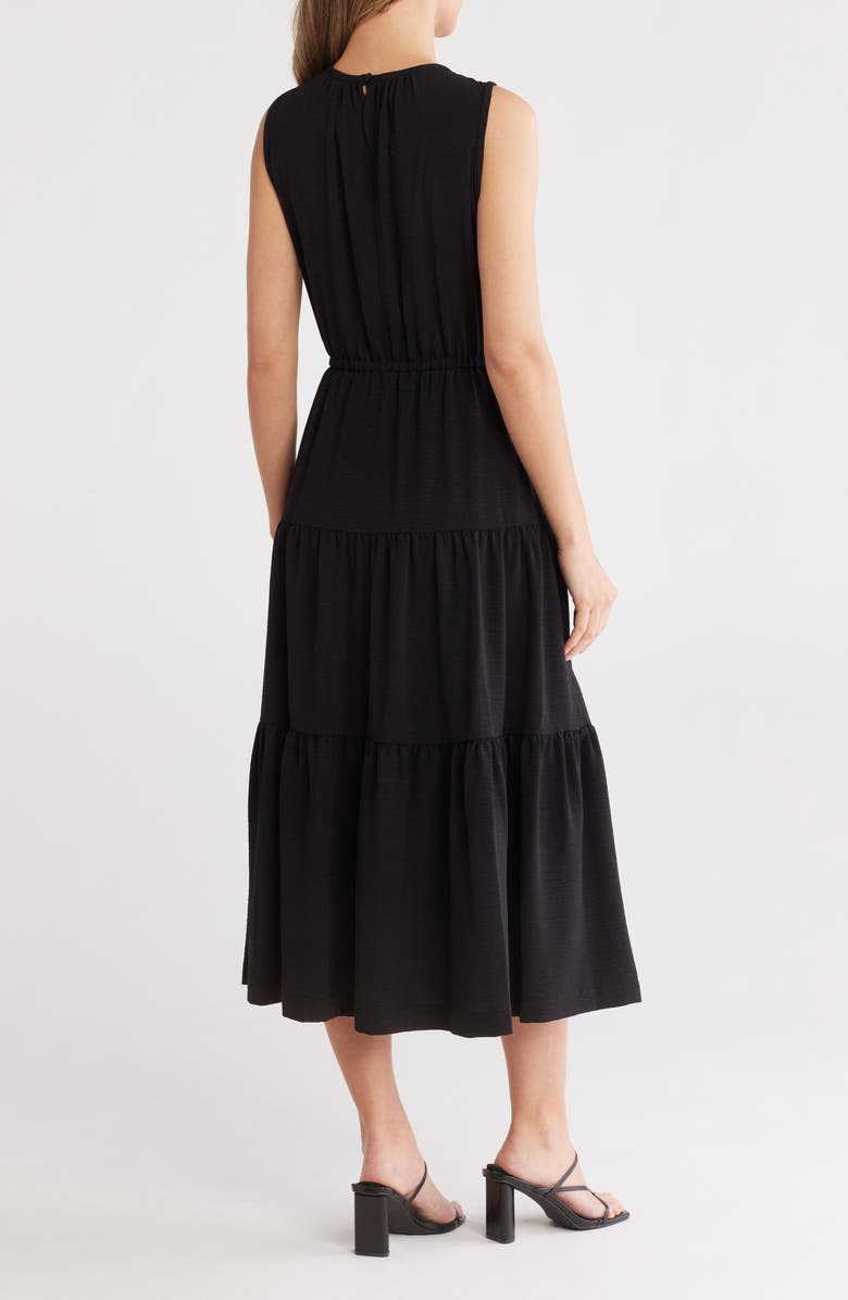 Calvin Klein Sleeveless Tiered A-Line Midi Dress, Alternate, color, 
