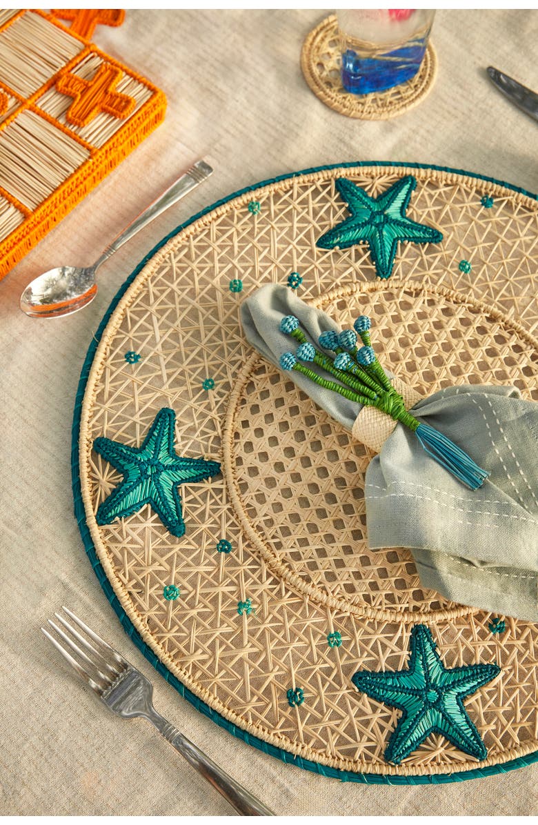 Coro Cora Starfish 3D Placemat - Set of 2, Alternate, color,