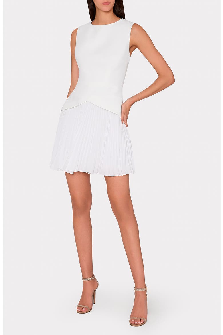 Haddy Pleated Minidress, Main, color, ECRU