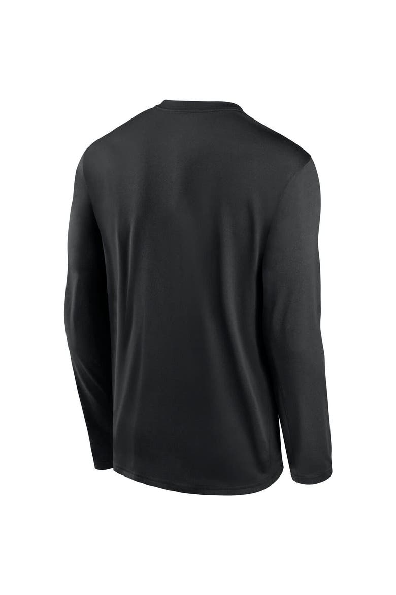 Men's Jordan Brand Black North Carolina Tar Heels 2026 Sideline Small Logo Legend Dri-FIT Long Sleeve T-Shirt, Alternate, color, Black