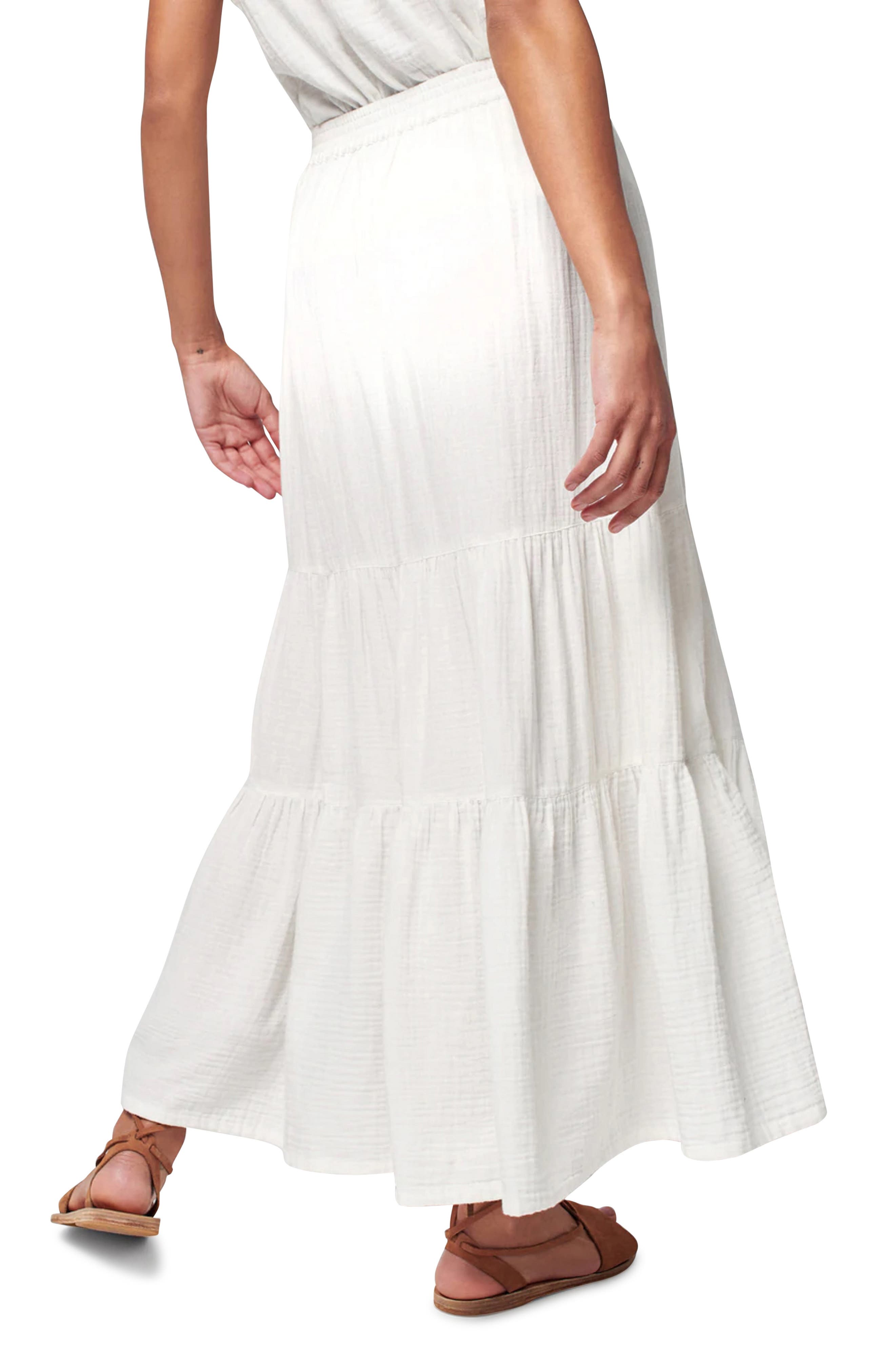 Valentina Tiered Organic Cotton Maxi Skirt - image 2