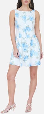 Blu Pepper Floral Sleeveless Drop Waist Minidress