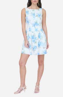 Blu Pepper Floral Sleeveless Drop Waist Minidress