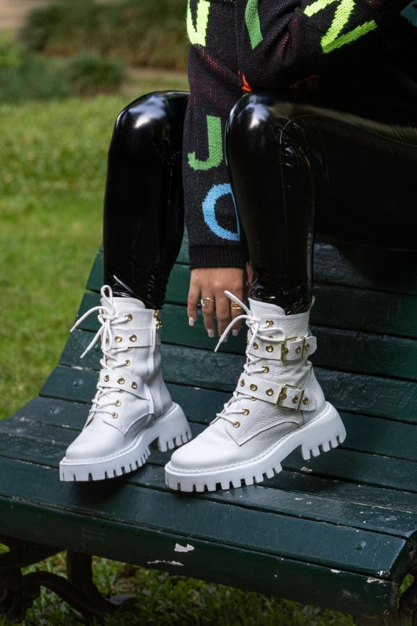 Rockness Leather Boots, Alternate, color, White