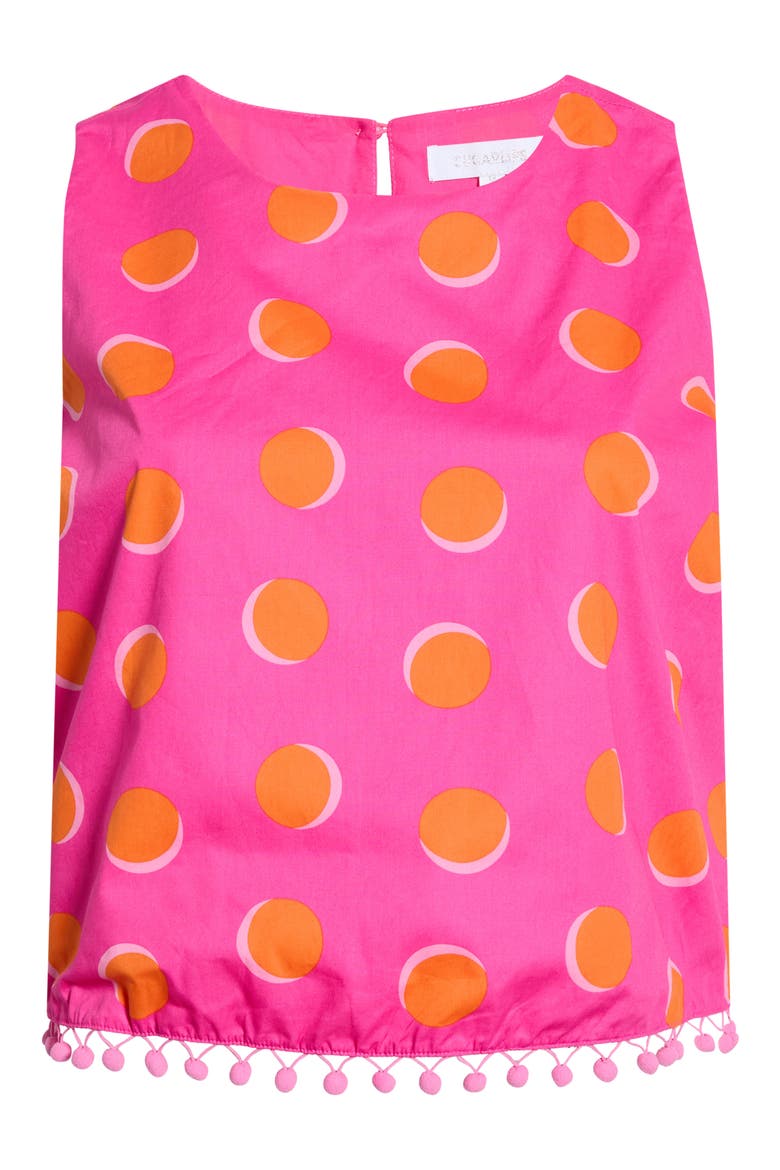 Rosy Dot Pom Sleeveless Top, Alternate, color, FUCHSIA