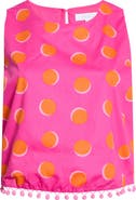 SUGARLIPS Rosy Dot Pom Sleeveless Top