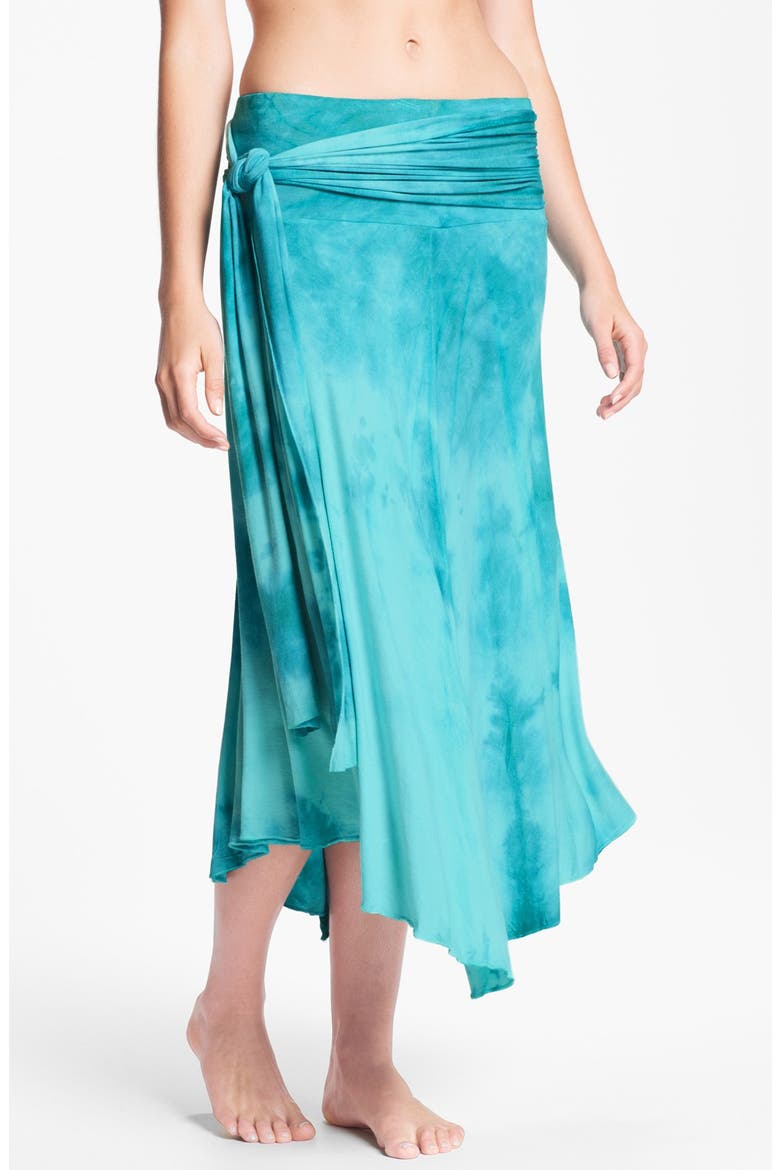 Tie Dye Convertible Cover-Up Dress, Alternate, color, AQUA