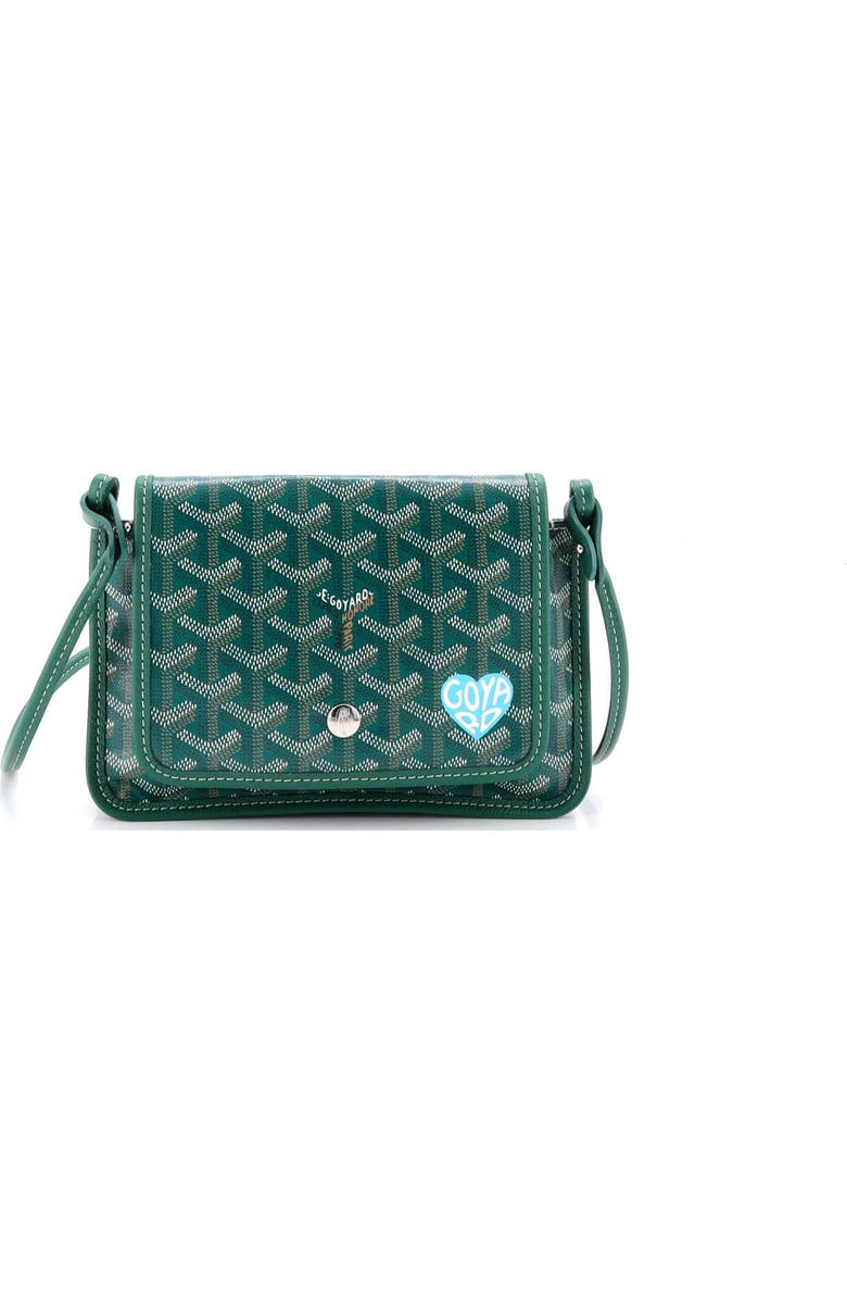 Pre-Owned Goyard Plumet Clutch Wallet Printed Coated Canvas, Main, color, Green