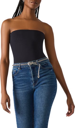 売れ筋商品|||スティーブ マデン カットソー トップス レディース Women's Aria Reversible Tube Top Black Multi Steve Madden Aria Reversible Tube Top – Dsquared Clothing